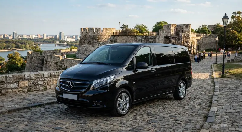 Dream Team Travel: kombi ispred tvrđave u Beogradu, direktan prevoz putnika od vrata do vrata