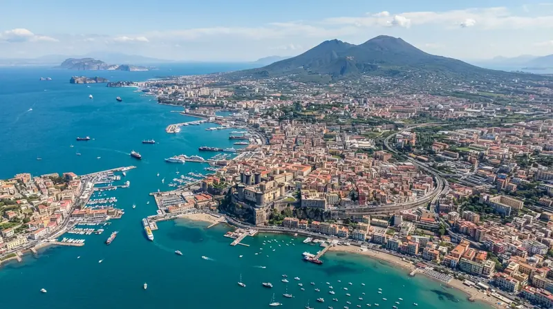 Pogled iz vazduha na naselje u Italiji — kombi prevoz za Italiju